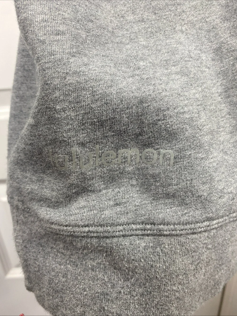 Lululemon Perfectly Oversized Crew Neck Sweatshirt Blue Linen Cotton Terry Sz 10